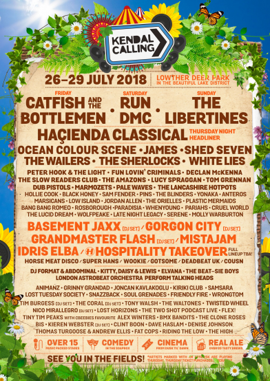 kendal calling line up announcement clipart